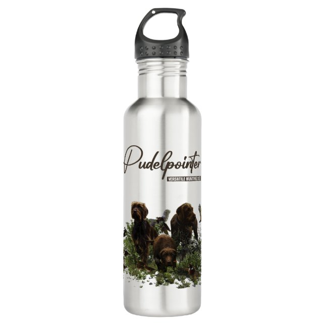 The Pudelpointer   Stainless Steel Water Bottle (Front)