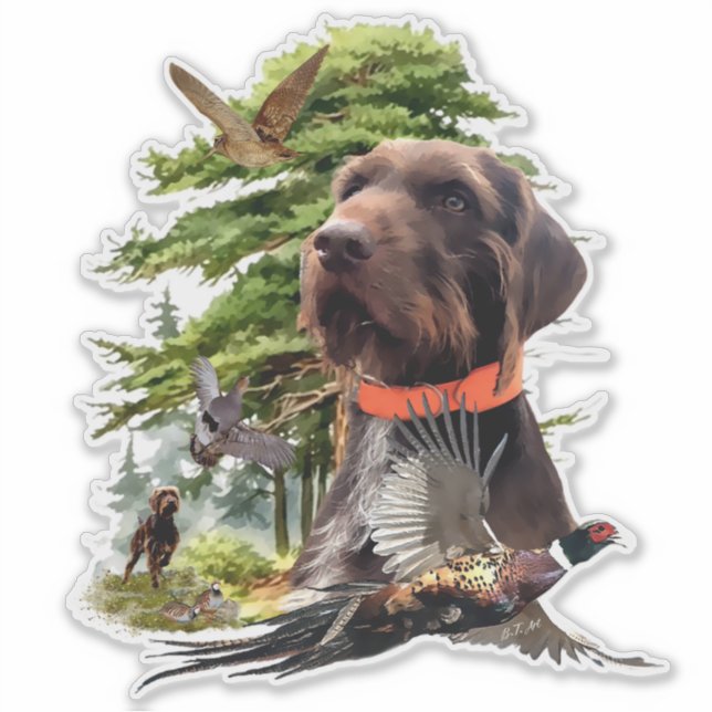 The Pudelpointer  Sticker (Front)