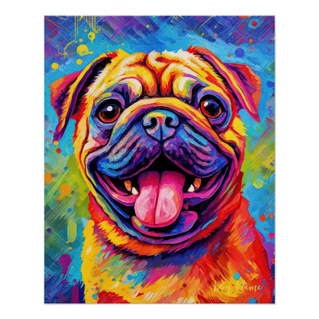 The Pug Dog 002 - Zetton Ziana Poster (Front)
