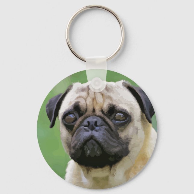 The Pug Dog Keychain (Front)
