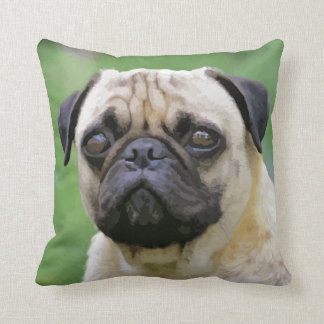 The Pug Dog Throw Pillow