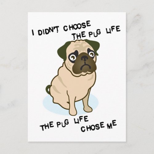 the Pug Life Postcard