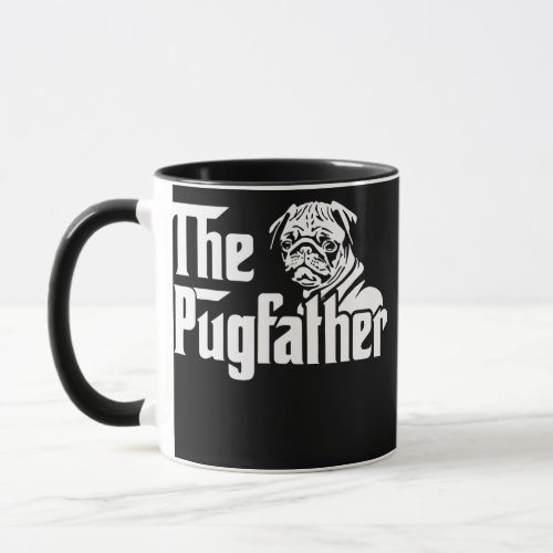 The Pugfather Pug Dad Fathers Day Gift Pug Mug