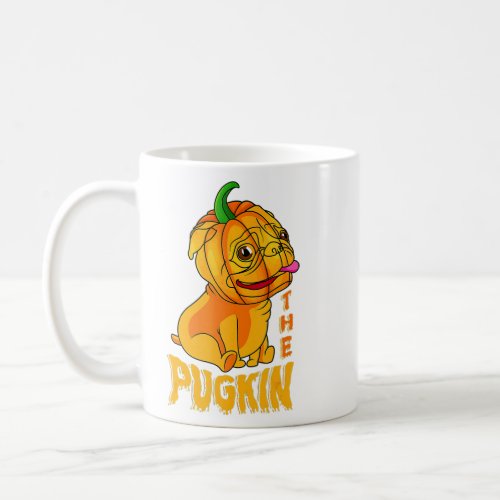 The Pugkin Dog Trick Or Treating Pug Lover Hallowe Coffee Mug