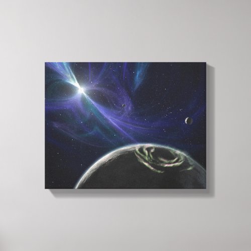 The pulsar planet system canvas print