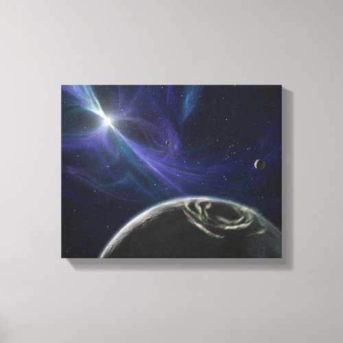 The pulsar planet system canvas print