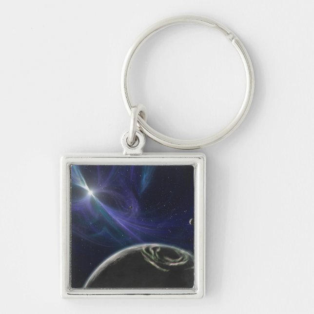 The pulsar planet system keychain (Front)