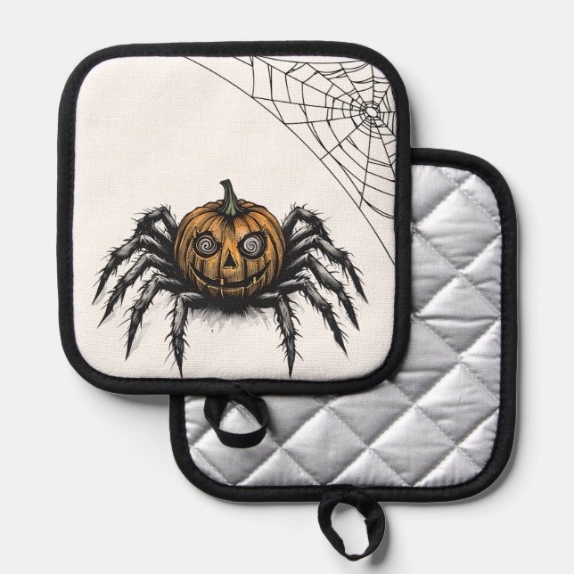The Pumpkin Headed Crawler-No BG with Web Pot Holder (Front/Back)