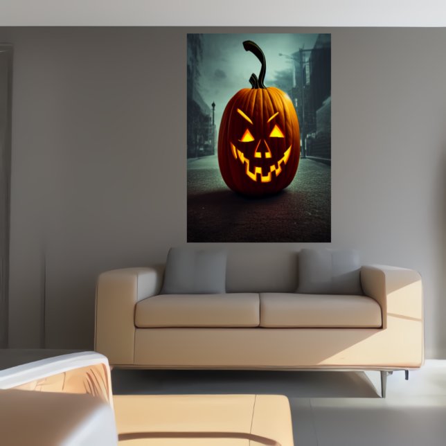 The Pumpkin in the City | AI Art Poster (Creator Uploaded)