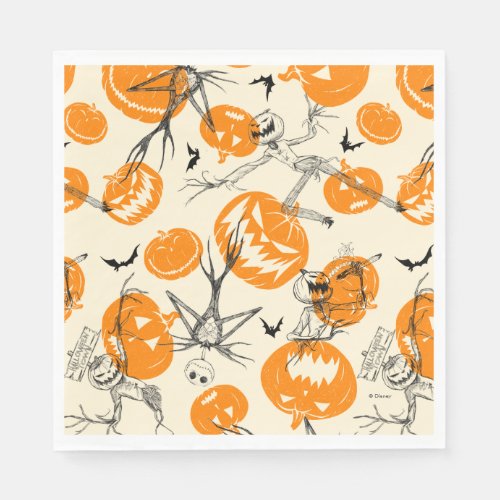 The Pumpkin King Halloween Pattern Napkins