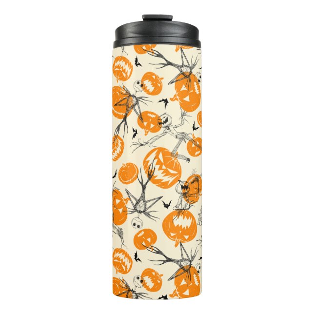 The Pumpkin King Halloween Pattern Thermal Tumbler (Front)