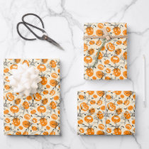 The Pumpkin King Halloween Pattern Wrapping Paper Sheets