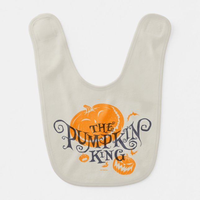 The Pumpkin King | Pumpkin Graphic Baby Bib (Front)