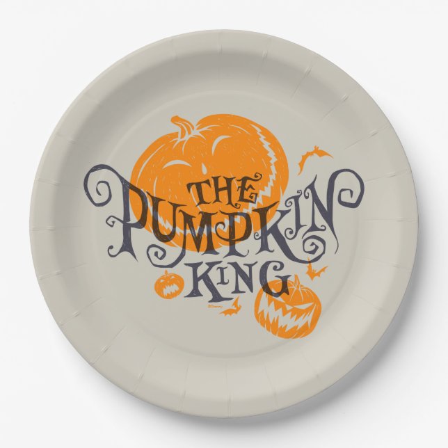 The Pumpkin King | Pumpkin Graphic Paper Plates (Front)