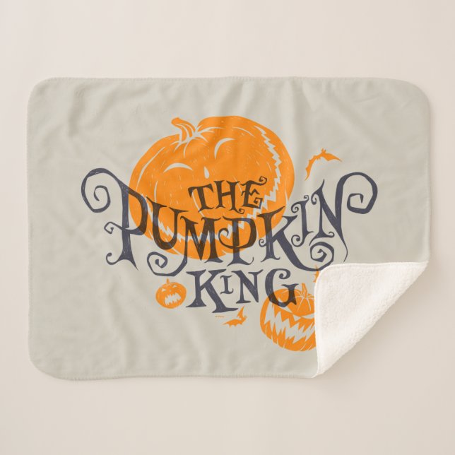 The Pumpkin King | Pumpkin Graphic Sherpa Blanket (Front (Horizontal))