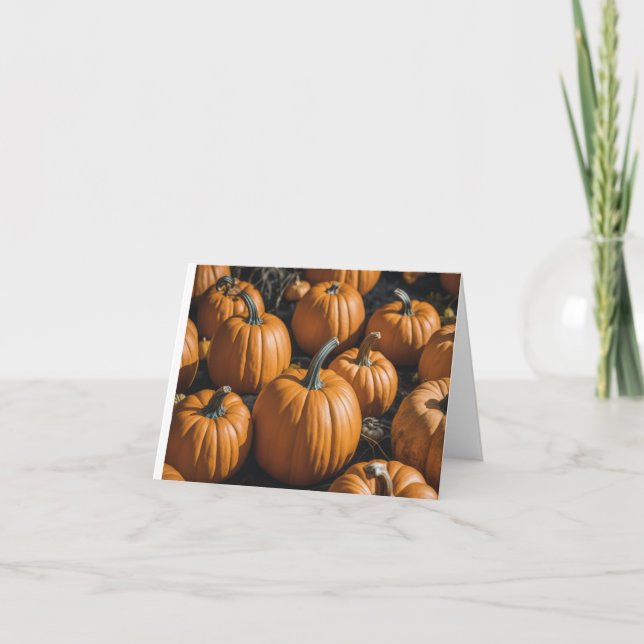 The Pumpkin Patch Letterpress Thank You Card (Front)