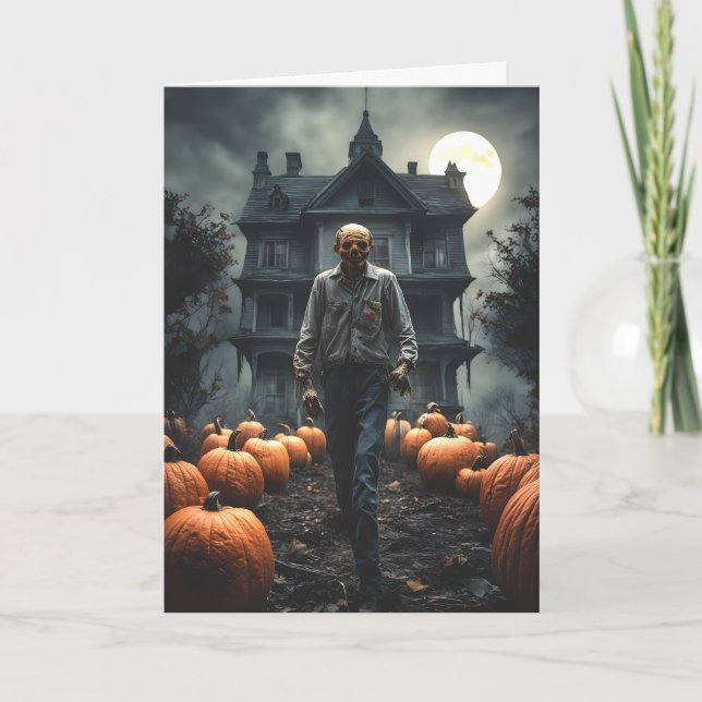 The Pumpkin Seller Halloween Card (Front)