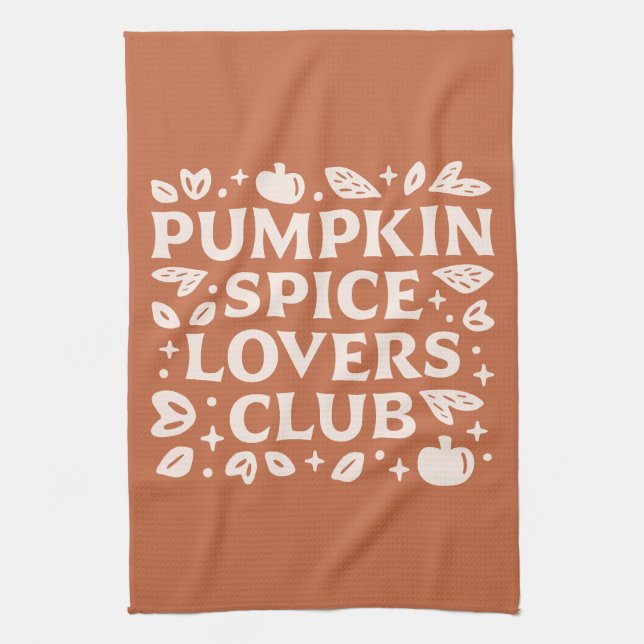 The Pumpkin Spice Lovers Club Kitchen Towel (Vertical)