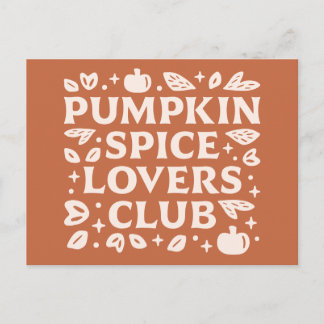 The Pumpkin Spice Lovers Club Postcard