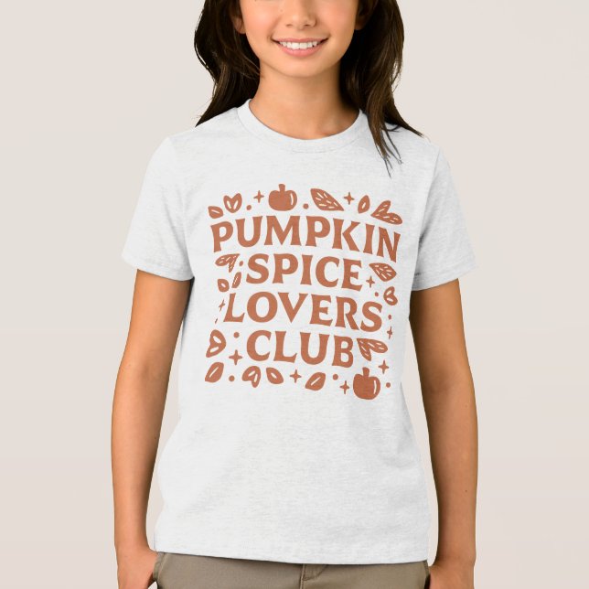 The Pumpkin Spice Lovers Club Tri-Blend Shirt (Front)