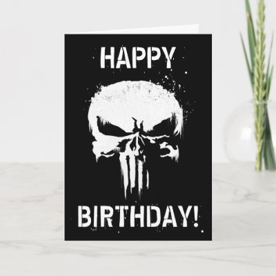 The Punisher | Painted Skull Logo Card