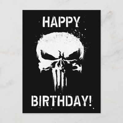 The Punisher | Painted Skull Logo Postcard