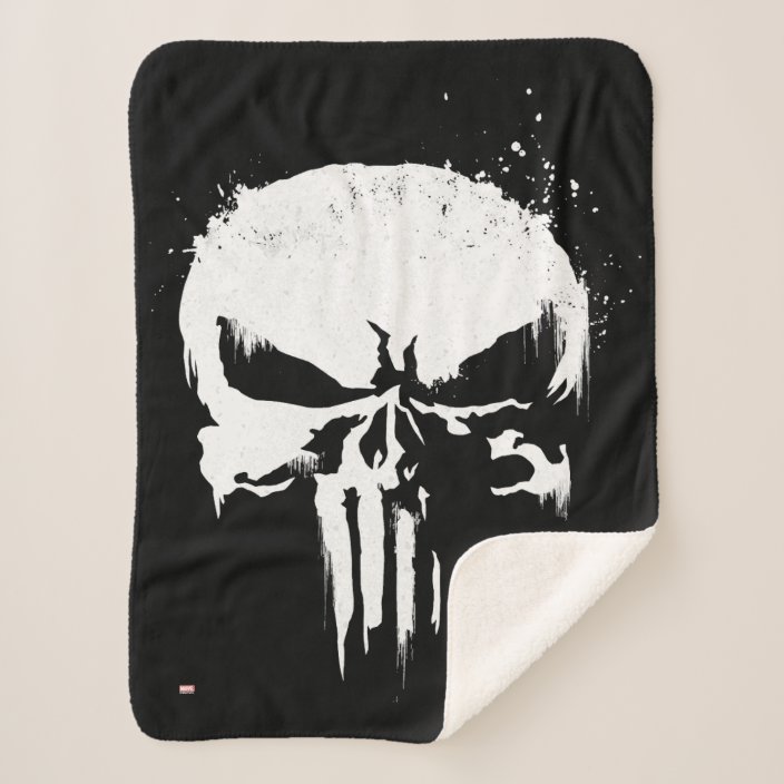 the punisher painted skull logo sherpa blanket zazzle com the punisher painted skull logo sherpa blanket zazzle com