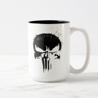 The Punisher | Painted Skull Logo Two-Tone Coffee Mug