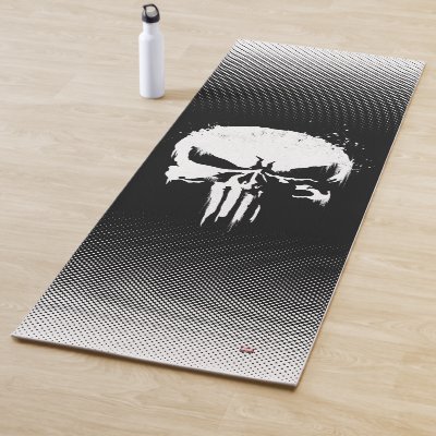 The Punisher | Painted Skull Logo Yoga Mat
