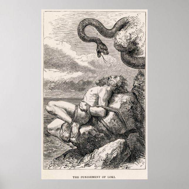 The Punishment of Loki by Louis Huard Poster (Front)