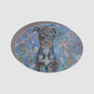 The Pup Oval Car Magnet