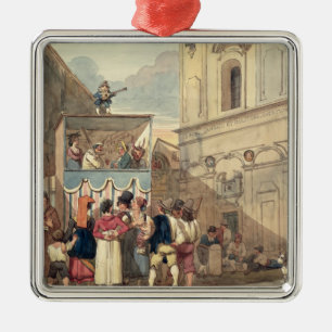 The Puppet Theatre Metal Ornament