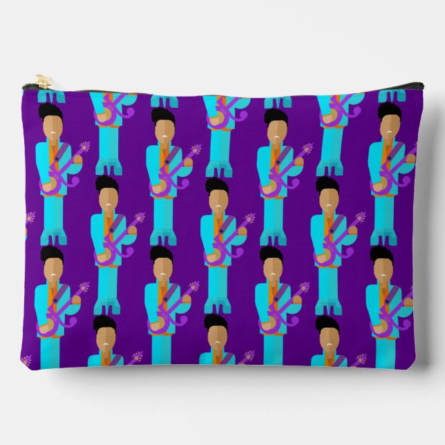 The Purple Pixie – Patterned Zipper Accessory Pouc Accessory Pouch (Front)