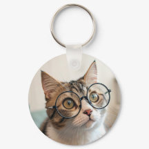The Purr-fessor: A Scholarly Cat in Glasses