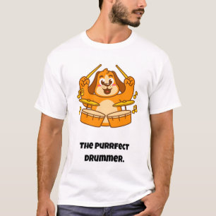 The purrfect drummer/Funny Cat T-Shirt