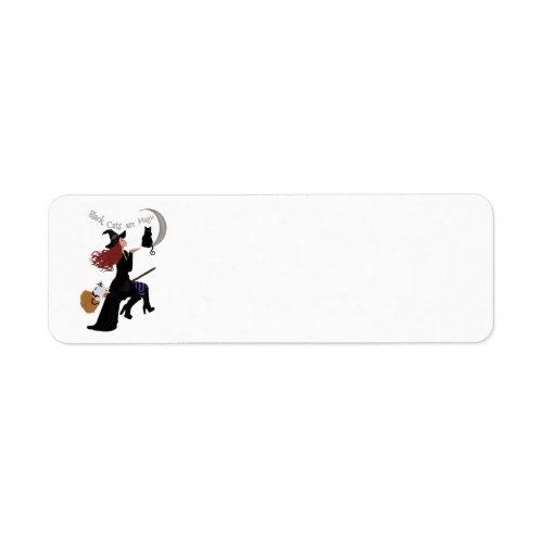 The Purrfect Halloween Witch Address Labels