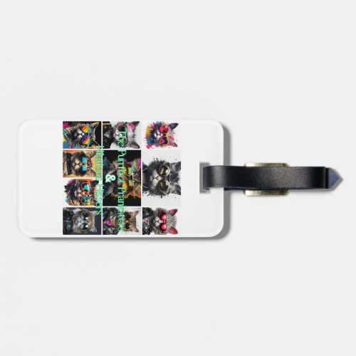 The purrfect pranksters luggage tag