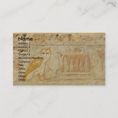 The Pyramid of Djoser  EGYPT OWL Hieroglyphics Business Card