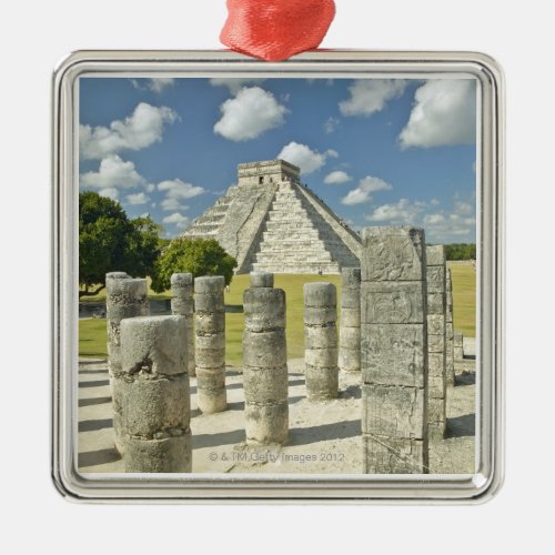 The Pyramid of Kukulkan Metal Ornament