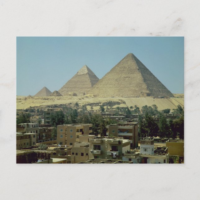 The Pyramids of Giza, c.2589-30 BC, Old Kingdom Postcard (Front)