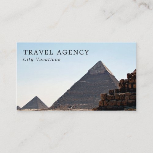 The Pyramids Of Giza Cairo Travel Agent  Business Card