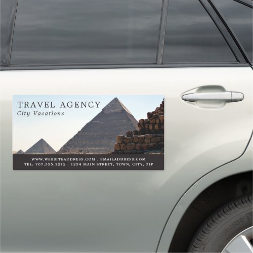 The Pyramids Of Giza Cairo Travel Agent Car Magnet