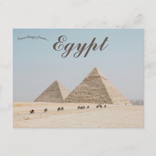 The Pyramids of Giza in Giza Egypt Postcard