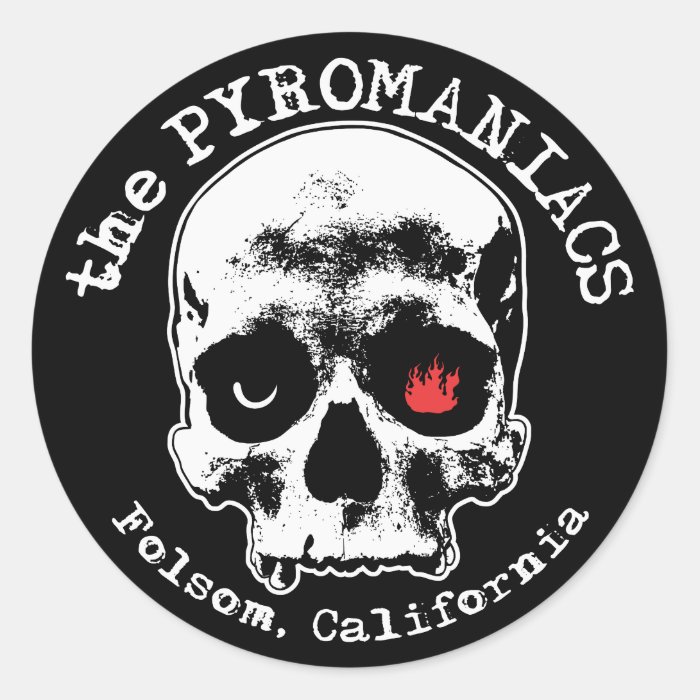 The Pyromaniacs Skull Sticker