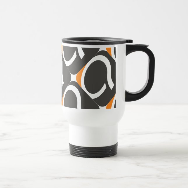 The Q Travel Mug - Orange (Right)