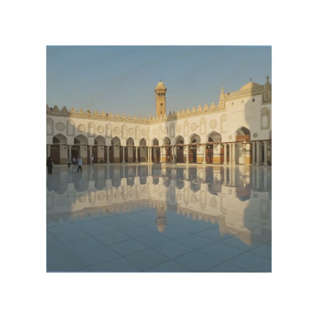 The Qibla Liwan of Azhar Mosque Muslim Egypt Cairo Wood Wall Art (Front)
