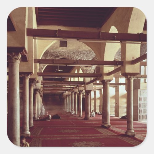 The Qibla Liwan of the Mosque of Al_Azhar Square Sticker