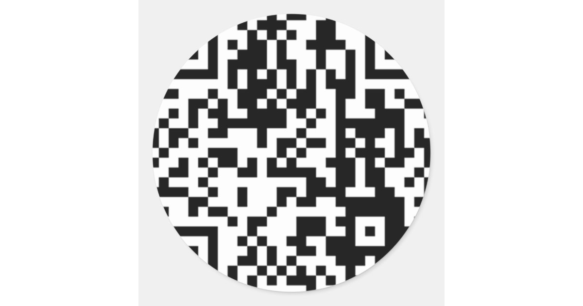 The QR Code Classic Round Sticker | Zazzle