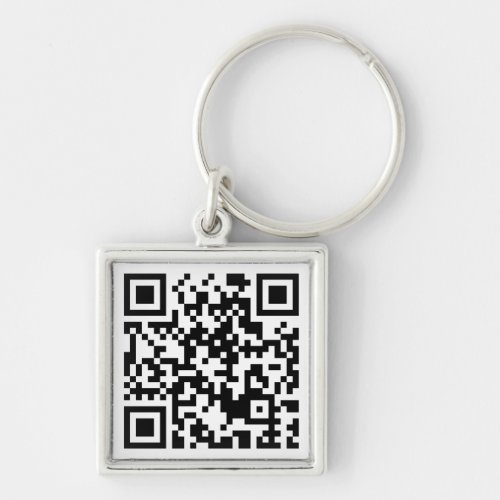 The QR Code Modern Business Card Keychain