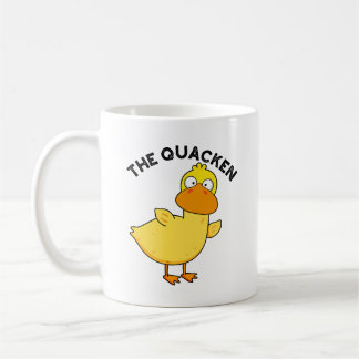 The Quacken Funny Duck Pun Coffee Mug